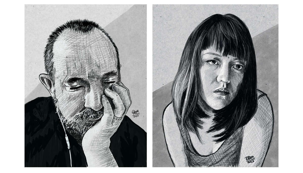 A self protrait and a protrait of a Museum App muse